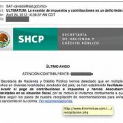 Correo fraudulento SHCP SAT