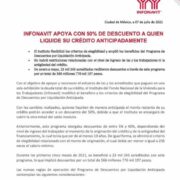 Infonavit te descuenta el 50% si liquidar tu crédito de forma anticipada.