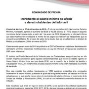 incremento al salario mnimo no afecta credito Infonavit